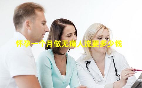 怀孕一个月做无痛人流要多少钱